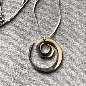 Boho Eternity Pendant with chain, Stainless Steel